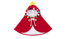 Christmas Cat Costume Cape – Festive Cloak Outfit for Pets